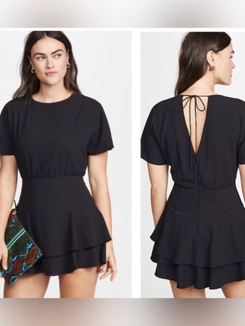 Alice + Olivia Palmira Mini Dress in Black Sz. 6